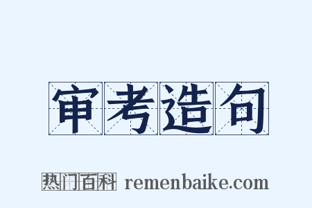 审考造句是什么意思的图片